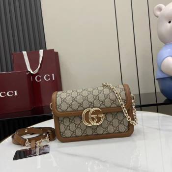 Gucci Go GG Canvas small shoulder bag Beige/Brown 2025 826761 (XLU-250808072)