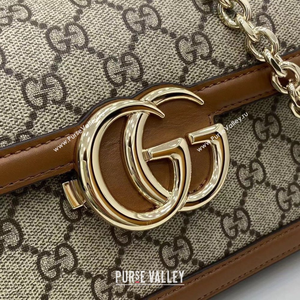Gucci Go GG Canvas small shoulder bag Beige/Brown 2025 826761 (XLU-250808072)