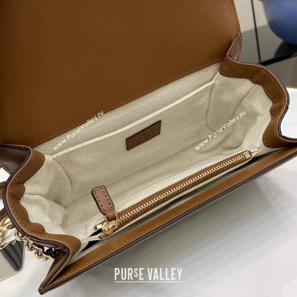 Gucci Go GG Canvas small shoulder bag Beige/Brown 2025 826761 (XLU-250808072)