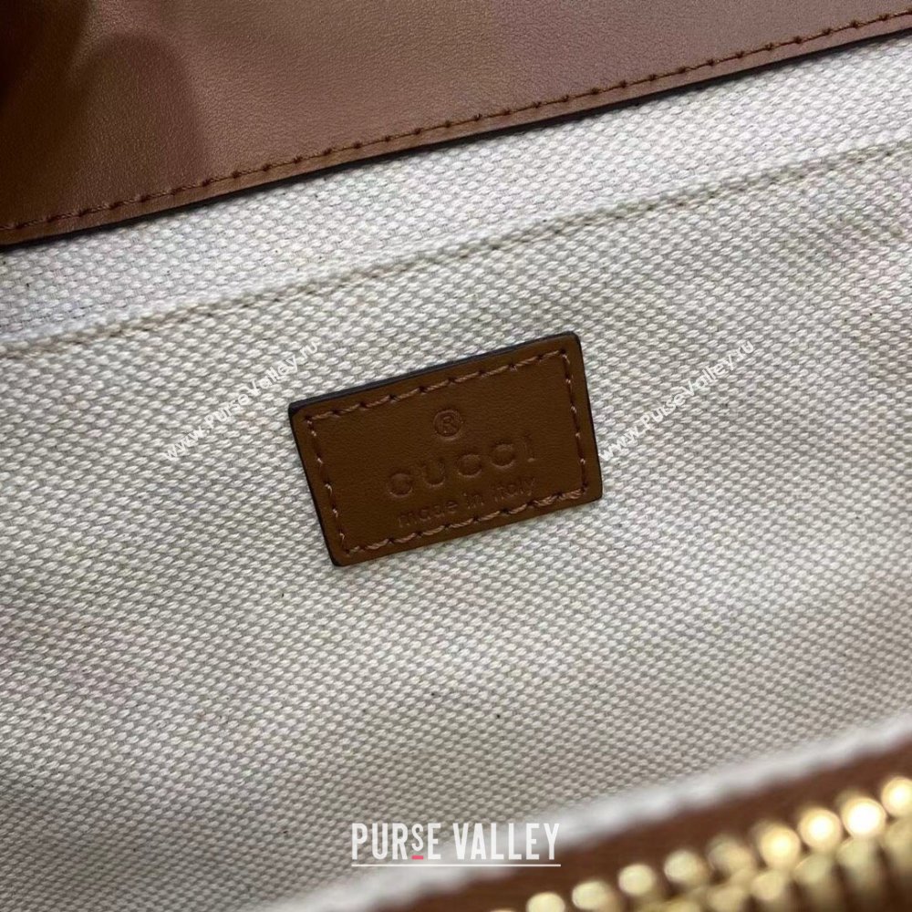 Gucci Go GG Canvas small shoulder bag Beige/Brown 2025 826761 (XLU-250808072)