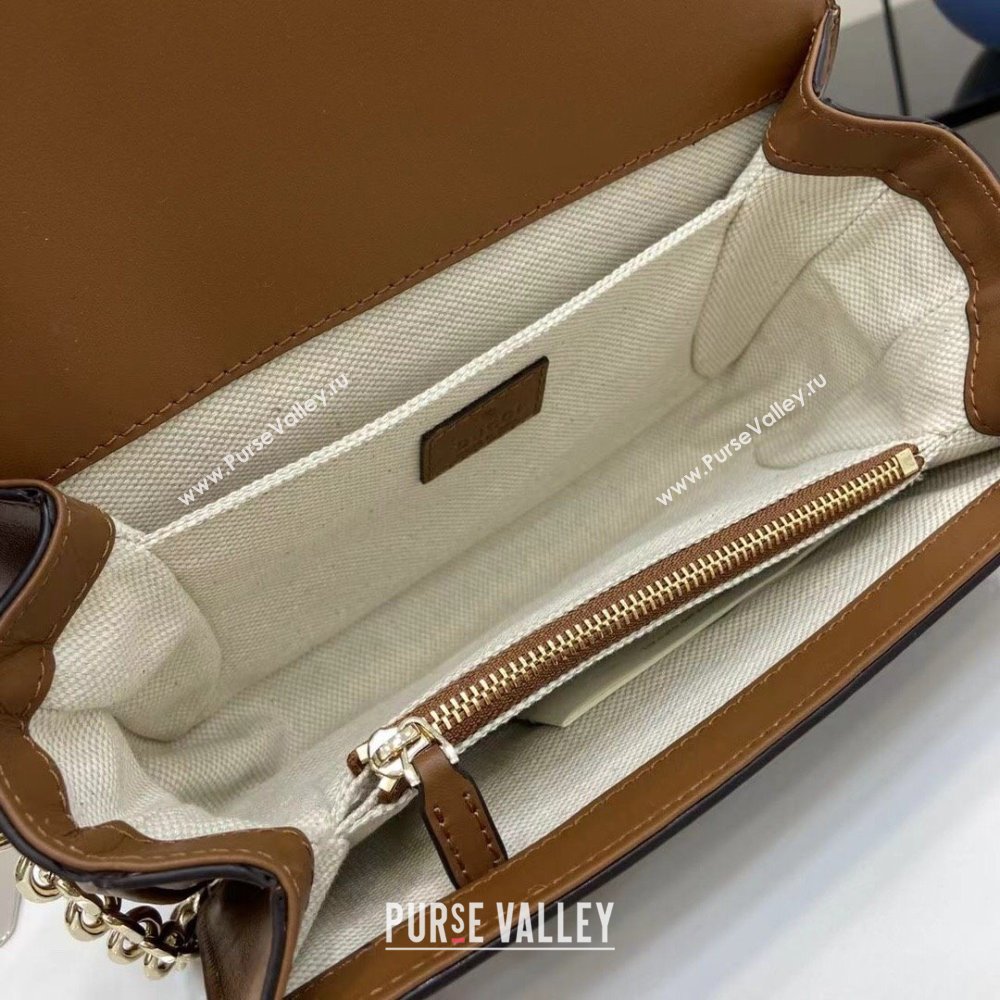 Gucci Go GG Canvas small shoulder bag Camel 2025 826761 (XLU-250808073)