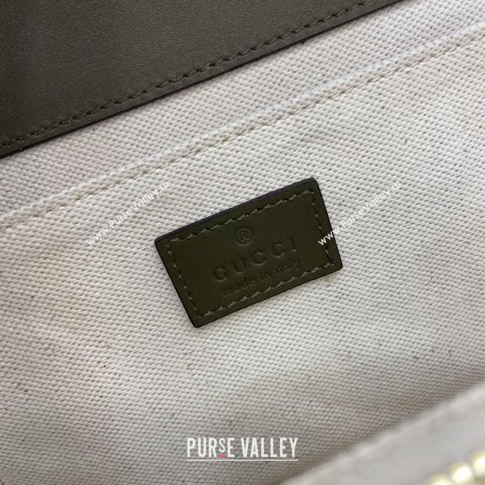 Gucci Go Suede small shoulder bag Forest Green 2025 826761 (XLU-250808067)