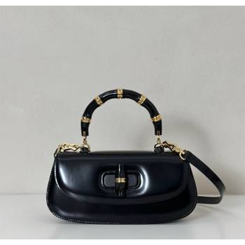 Gucci Leather Bamboo Diva medium bag Black 2025 ‎827750 (DLH-250630125)