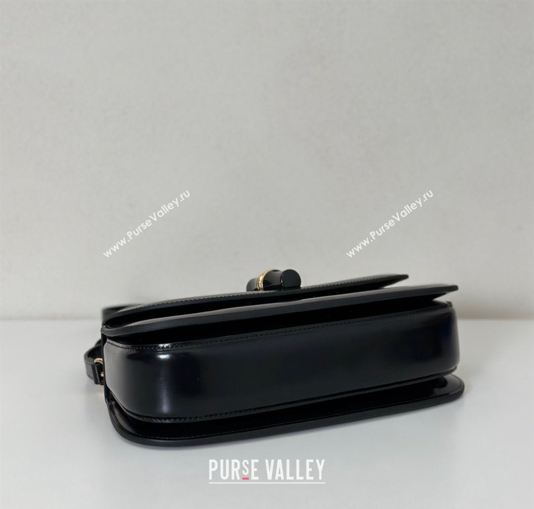 Gucci Leather Bamboo Diva medium bag Black 2025 ‎827750 (DLH-250630125)