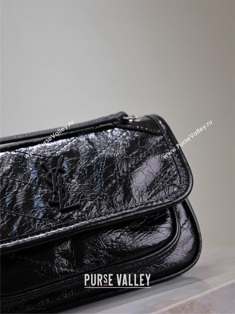Saint Laurent Niki Mini bag in Oil Leather 828736 Black 2025 (YY-250801132)