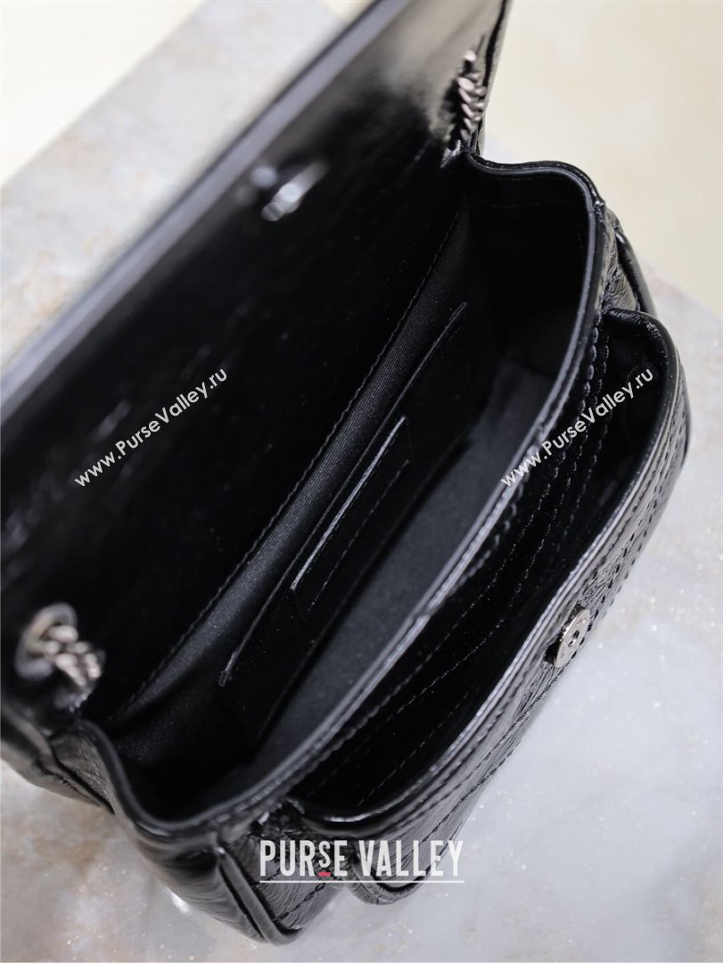 Saint Laurent Niki Mini bag in Oil Leather 828736 Black 2025 (YY-250801132)
