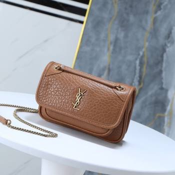 Saint Laurent Niki Mini bag in Grained Lambskin 828736 Dark Brown 2025 (YY-250801133)