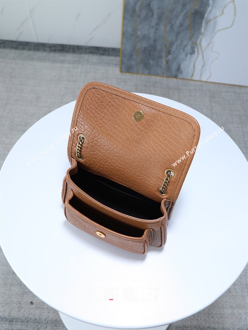 Saint Laurent Niki Mini bag in Grained Lambskin 828736 Dark Brown 2025 (YY-250801133)