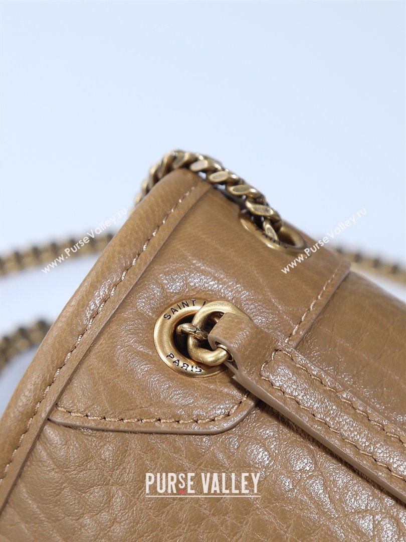 Saint Laurent Niki Mini bag in Grained Lambskin 828736 Dark Cork 2025 (YY-250801134)