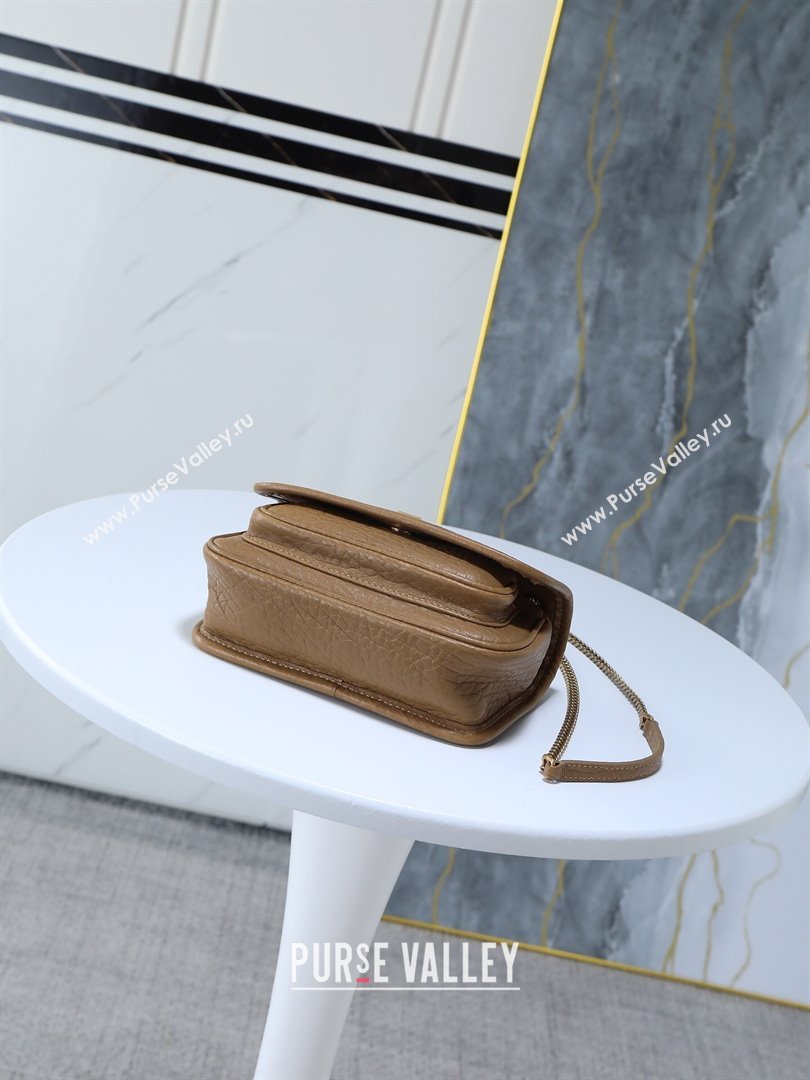 Saint Laurent Niki Mini bag in Grained Lambskin 828736 Dark Cork 2025 (YY-250801134)