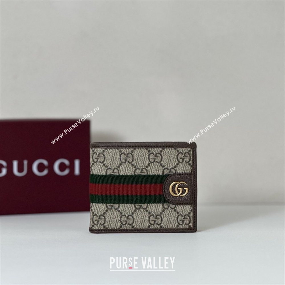 Gucci Bi-fold Wallet in GG Canvas Beige/Brown 2026 834271 (DLH-260128095)