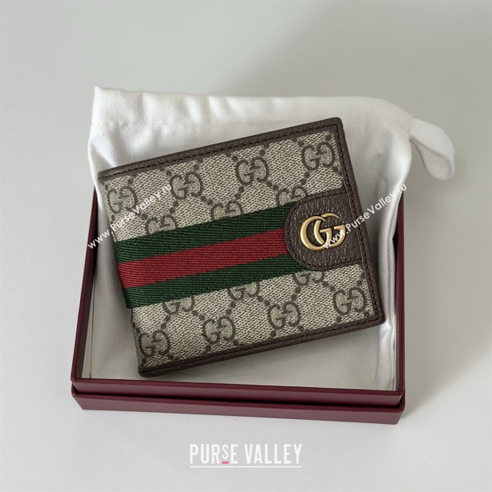Gucci Bi-fold Wallet in GG Canvas Beige/Brown 2026 834271 (DLH-260128095)