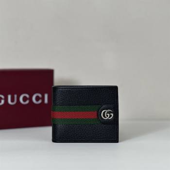 Gucci Bi-fold Wallet in Black Leather 2026 834271 (DLH-260128096)