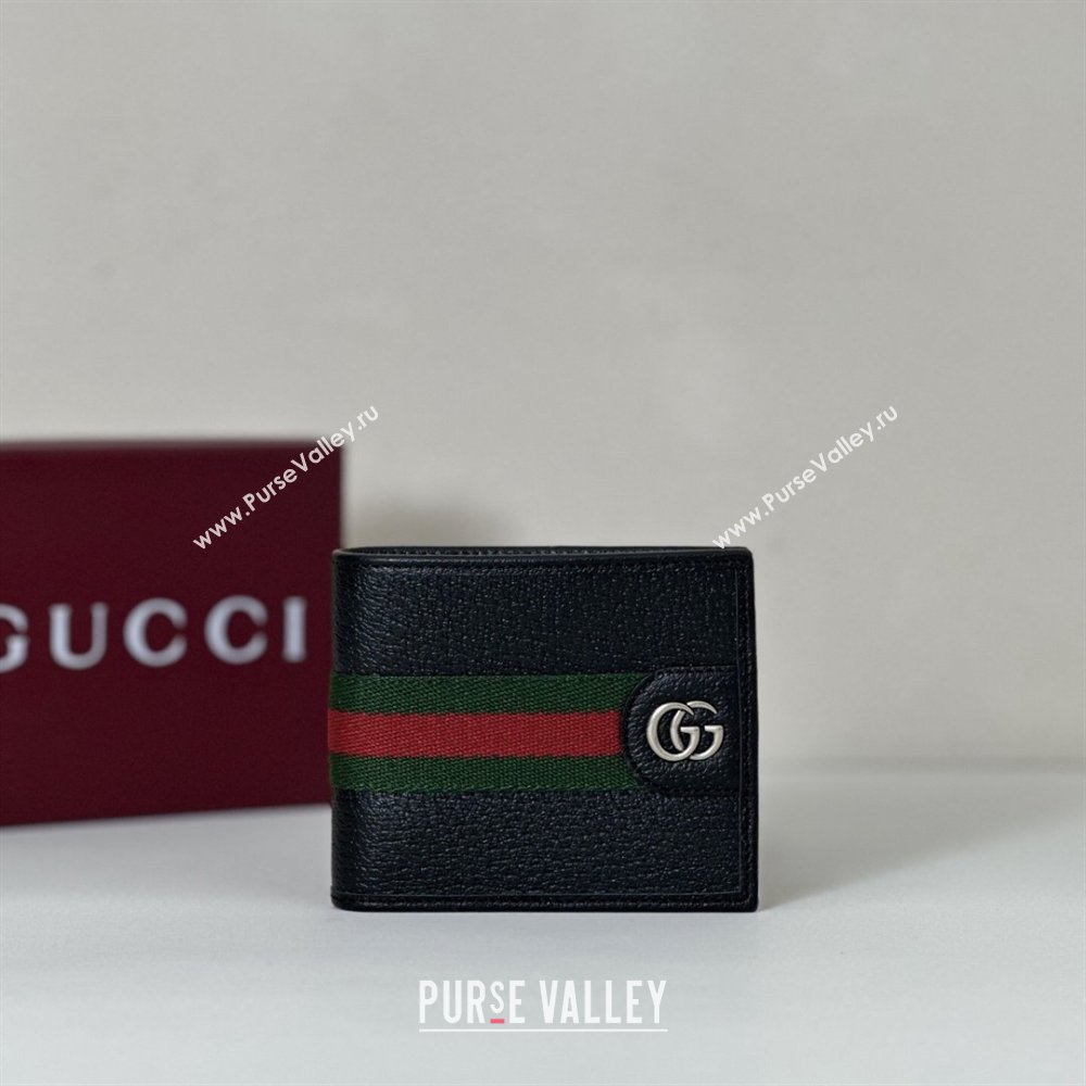 Gucci Bi-fold Wallet in Black Leather 2026 834271 (DLH-260128096)