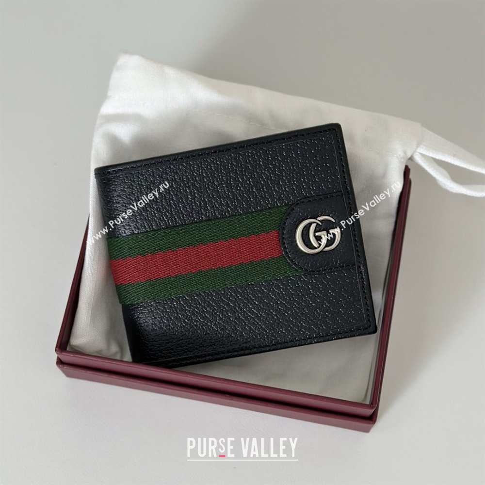 Gucci Bi-fold Wallet in Black Leather 2026 834271 (DLH-260128096)