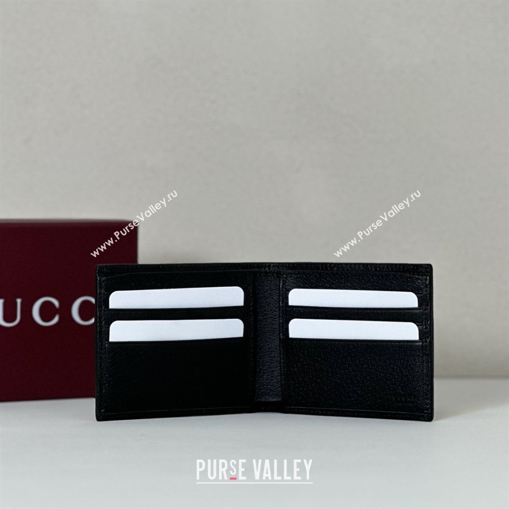 Gucci Bi-fold Wallet in Black Leather 2026 834271 (DLH-260128096)