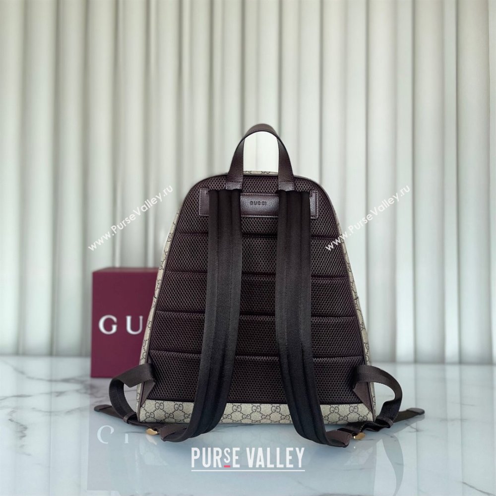 Gucci Ophidia GG Canvas medium backpack bag Beige/Brown 2025 ‎834466 (DLH-250630069)