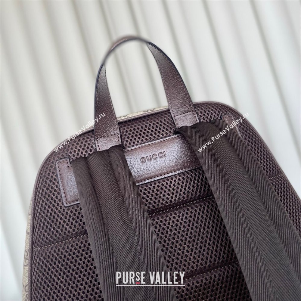 Gucci Ophidia GG Canvas medium backpack bag Beige/Brown 2025 ‎834466 (DLH-250630069)