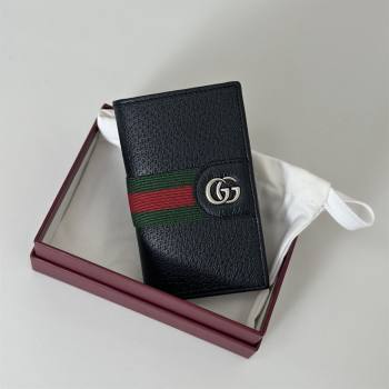 Gucci Long Card Case in Black Leather 2026 834691 (DLH-260128101)