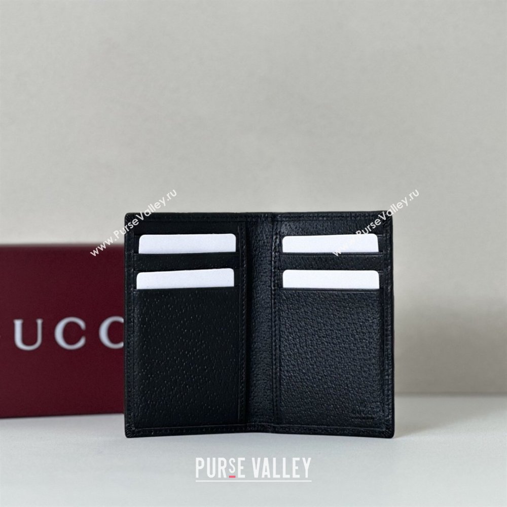Gucci Long Card Case in Black Leather 2026 834691 (DLH-260128101)