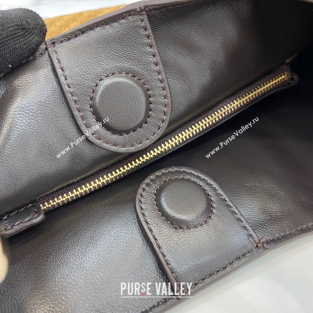 Gucci B medium shoulder bag in Micro GG Suede Brown 2025 834981 (XLU-250701010)