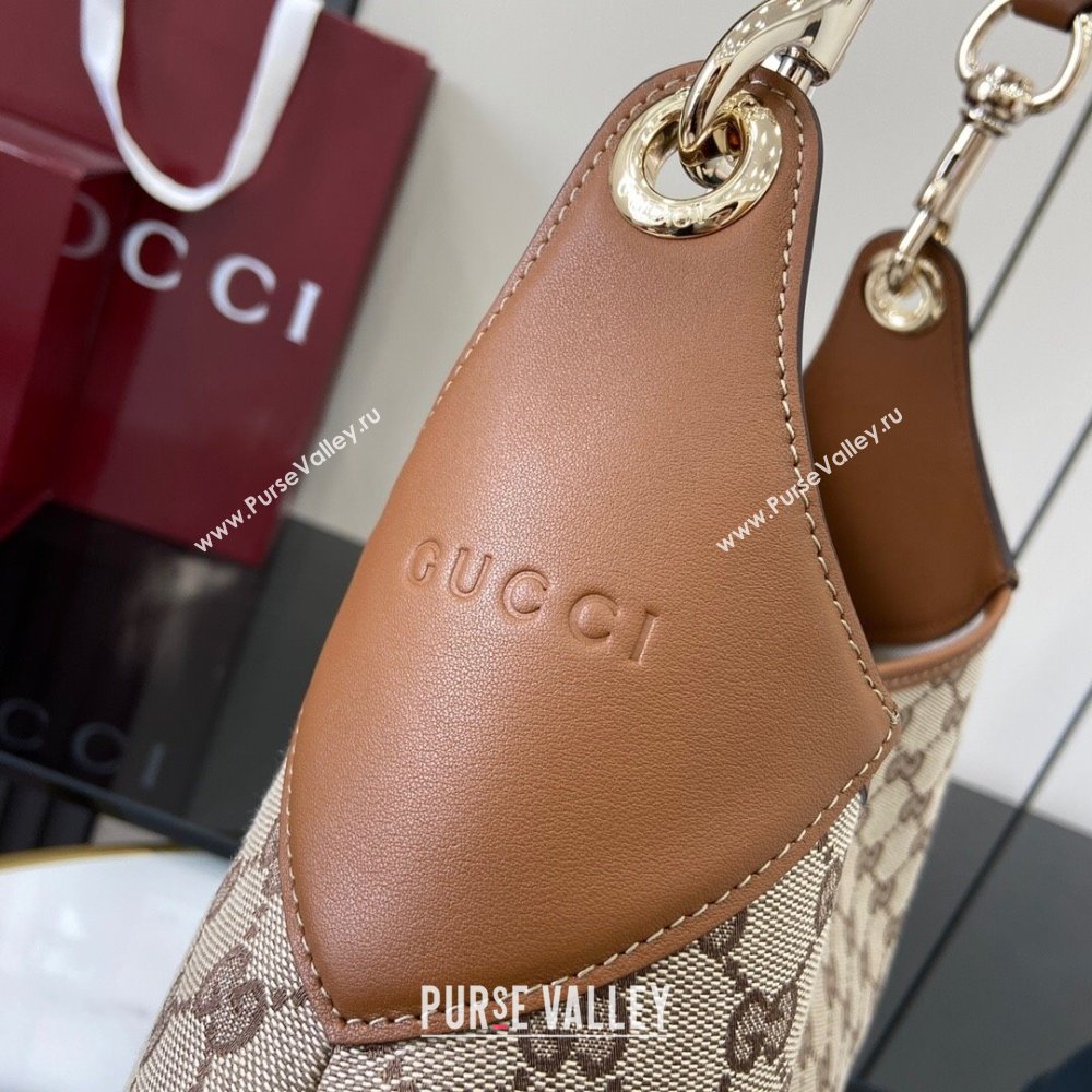 Gucci B medium shoulder bag in GG Canvas Brown 2025 834981 (XLU-250701007)