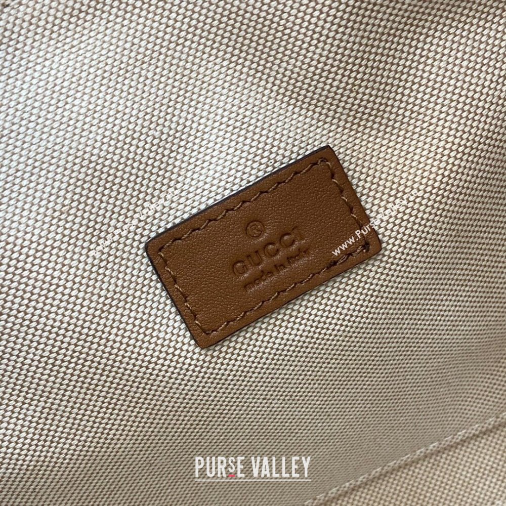 Gucci B medium shoulder bag in GG Canvas Brown 2025 834981 (XLU-250701007)