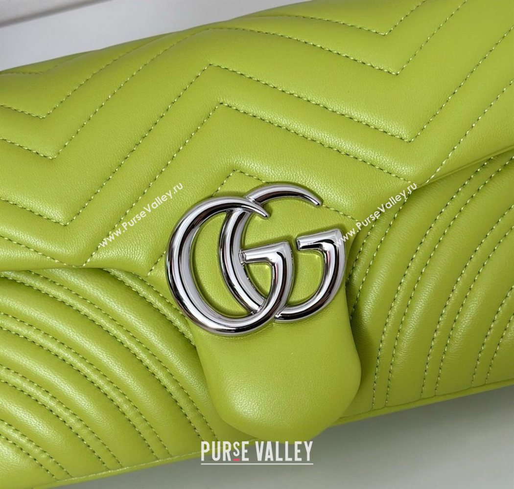 Gucci GG Marmont medium shoulder bag Bright Green 2025 837267 (DLH-250630003)