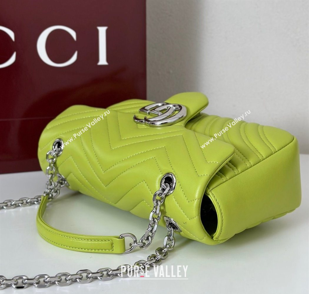 Gucci GG Marmont medium shoulder bag Bright Green 2025 837267 (DLH-250630003)