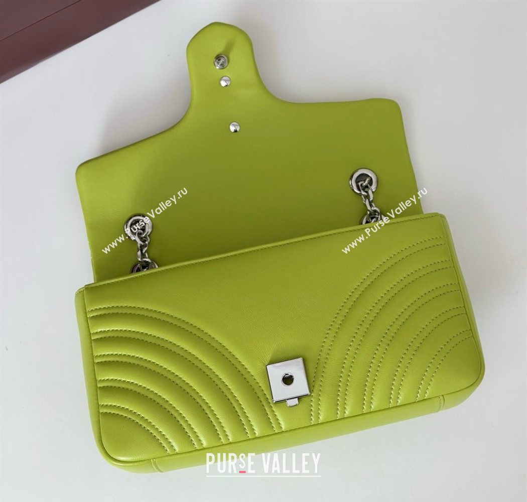Gucci GG Marmont medium shoulder bag Bright Green 2025 837267 (DLH-250630003)