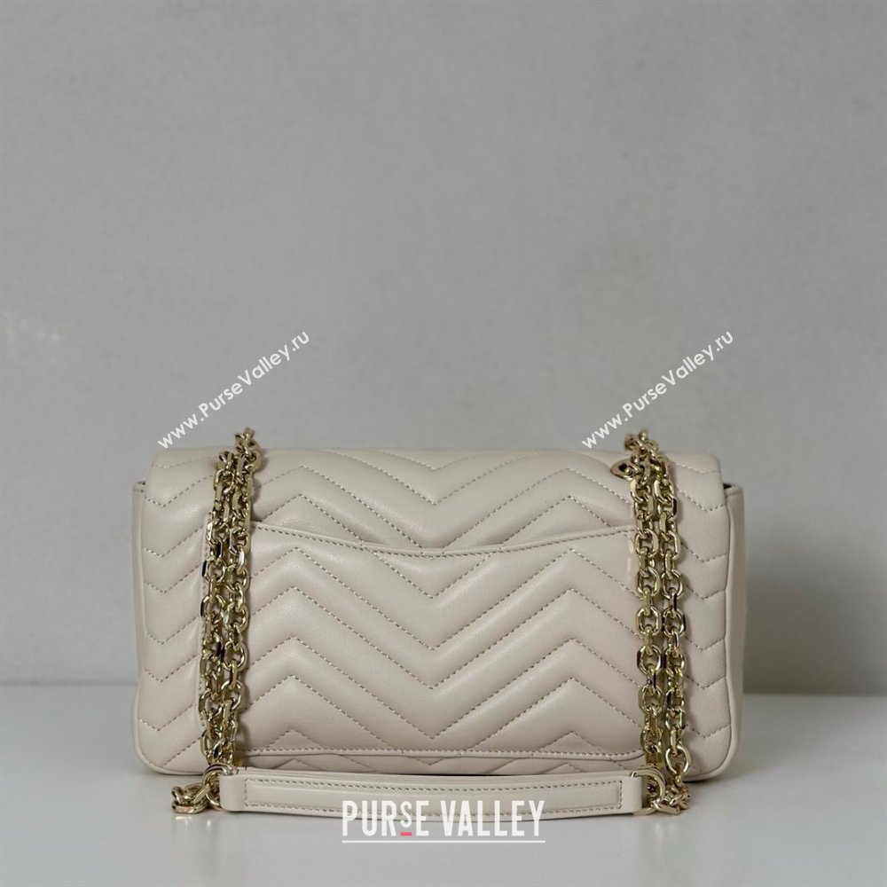 Gucci GG Marmont medium shoulder bag White 2025 837267 (DLH-250630005)
