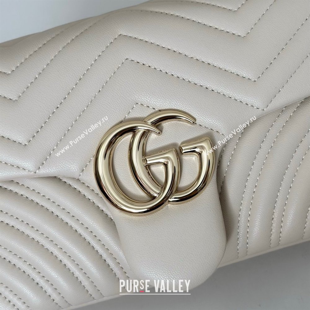 Gucci GG Marmont medium shoulder bag White 2025 837267 (DLH-250630005)