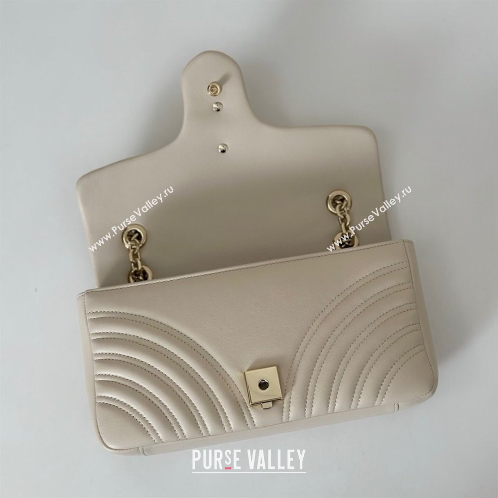 Gucci GG Marmont medium shoulder bag White 2025 837267 (DLH-250630005)