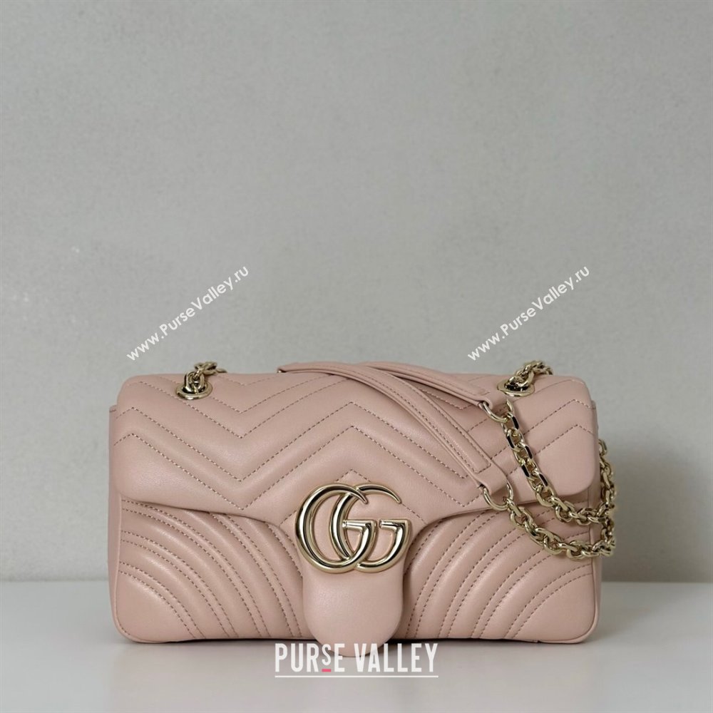 Gucci GG Marmont medium shoulder bag Soft Pink 2025 837267 (DLH-250630006)