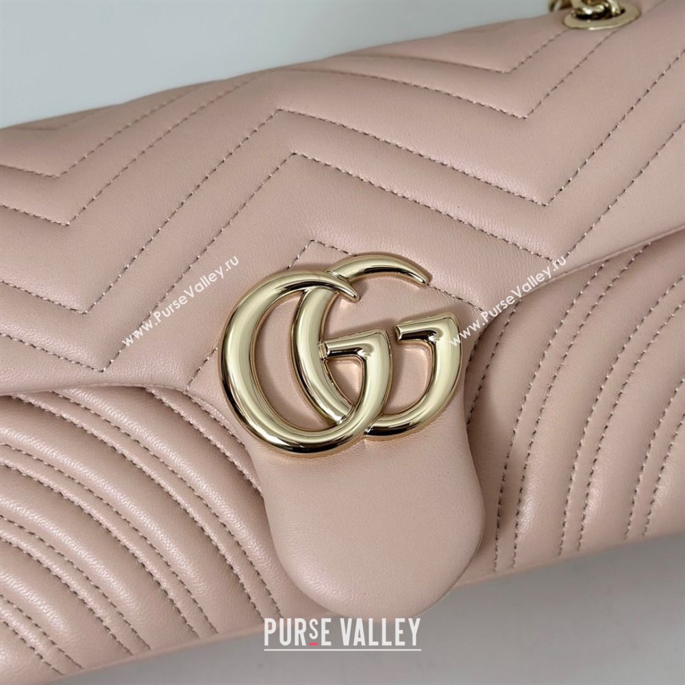 Gucci GG Marmont medium shoulder bag Soft Pink 2025 837267 (DLH-250630006)