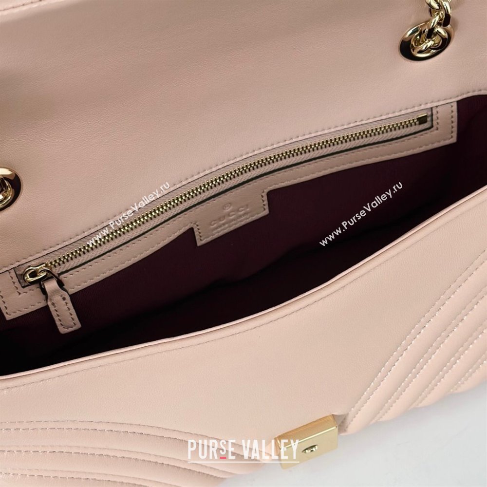 Gucci GG Marmont medium shoulder bag Soft Pink 2025 837267 (DLH-250630006)