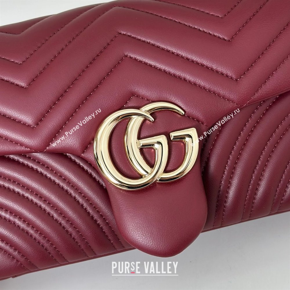 Gucci GG Marmont medium shoulder bag Ancora Red 2025 837267 (DLH-250630007)