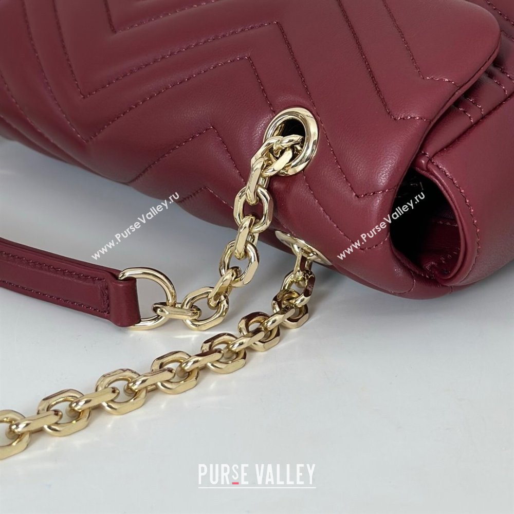 Gucci GG Marmont medium shoulder bag Ancora Red 2025 837267 (DLH-250630007)