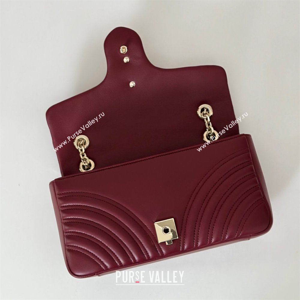Gucci GG Marmont medium shoulder bag Ancora Red 2025 837267 (DLH-250630007)