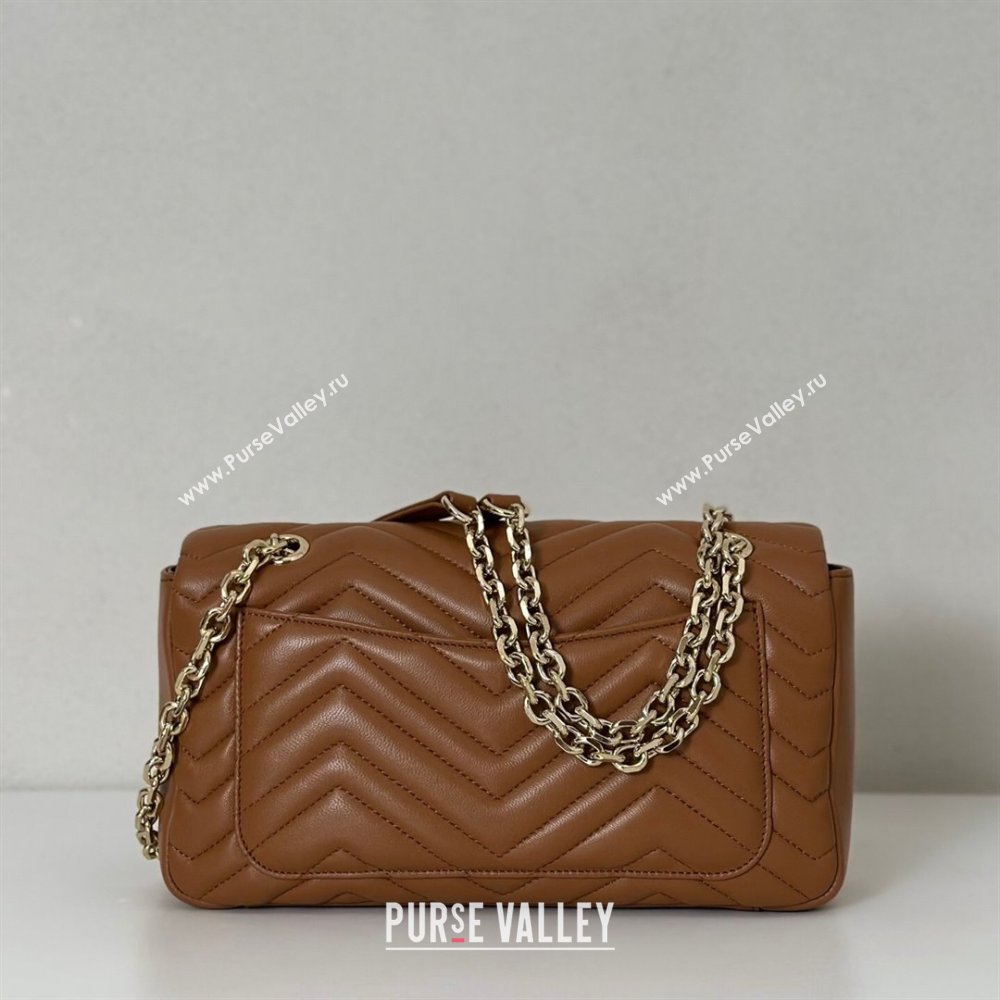 Gucci GG Marmont medium shoulder bag Brown 2025 837267 (DLH-250630008)