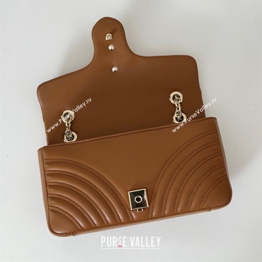 Gucci GG Marmont medium shoulder bag Brown 2025 837267 (DLH-250630008)