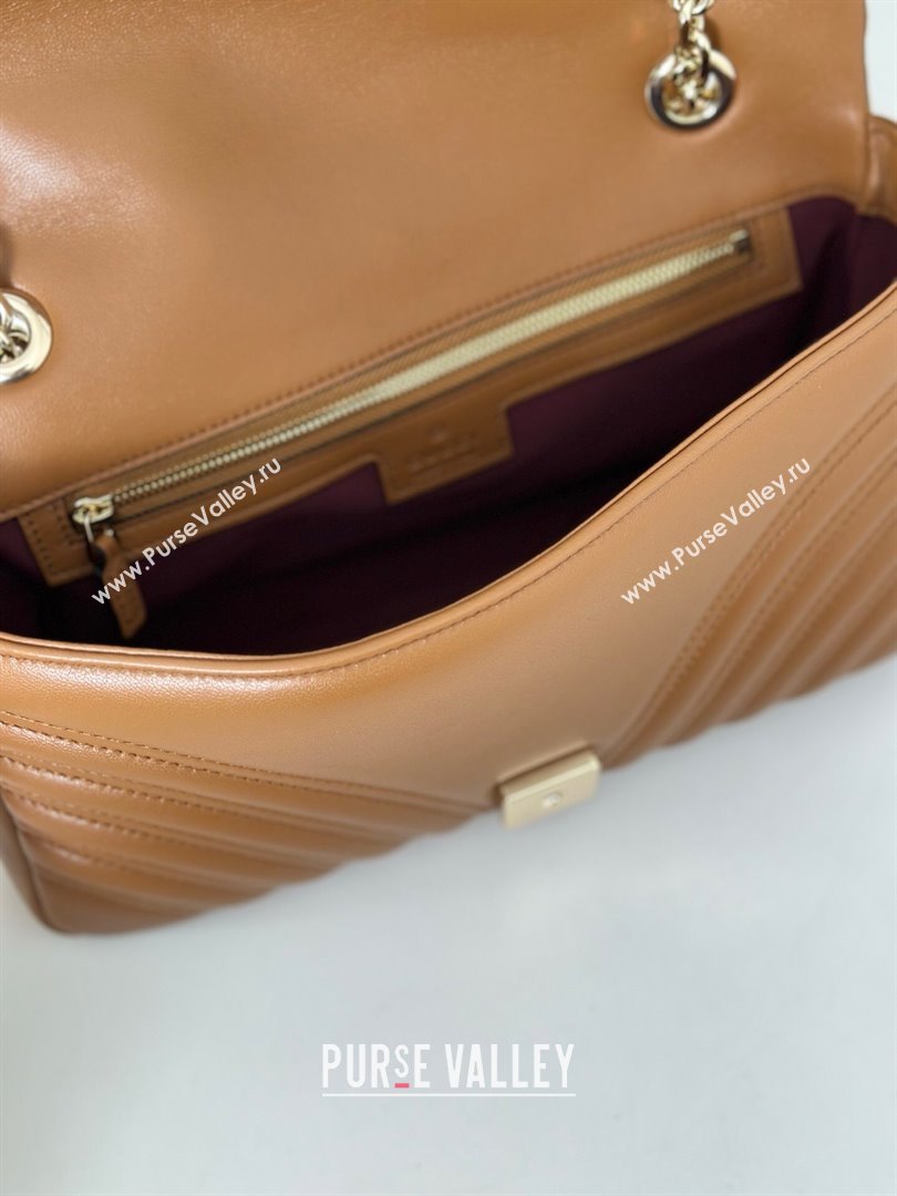 Gucci GG Marmont medium shoulder bag Brown 2025 837267 (DLH-250630008)