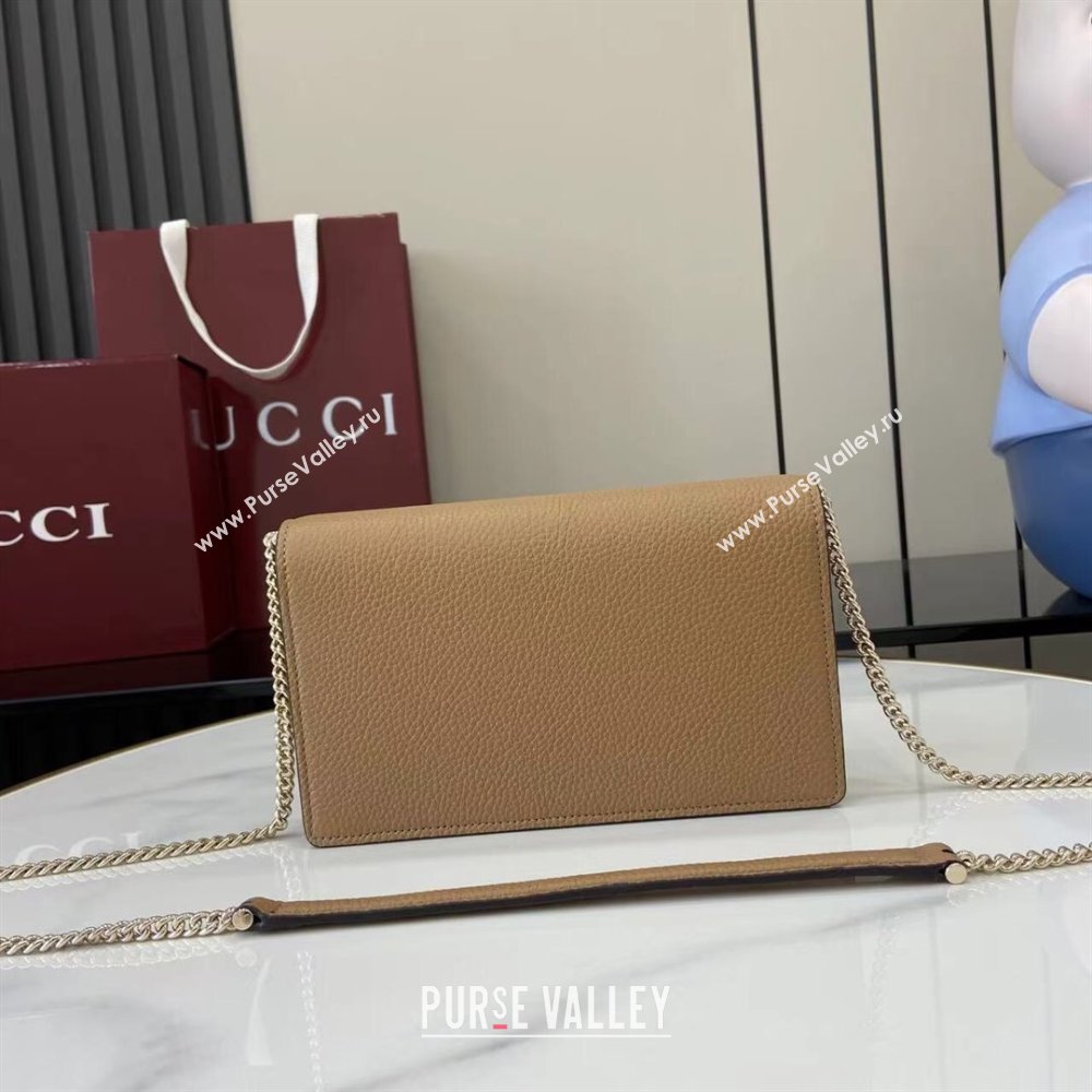 Gucci Dionysus wallet on chain in grainy leather Beige 2025 837373 (XLU-250807083)