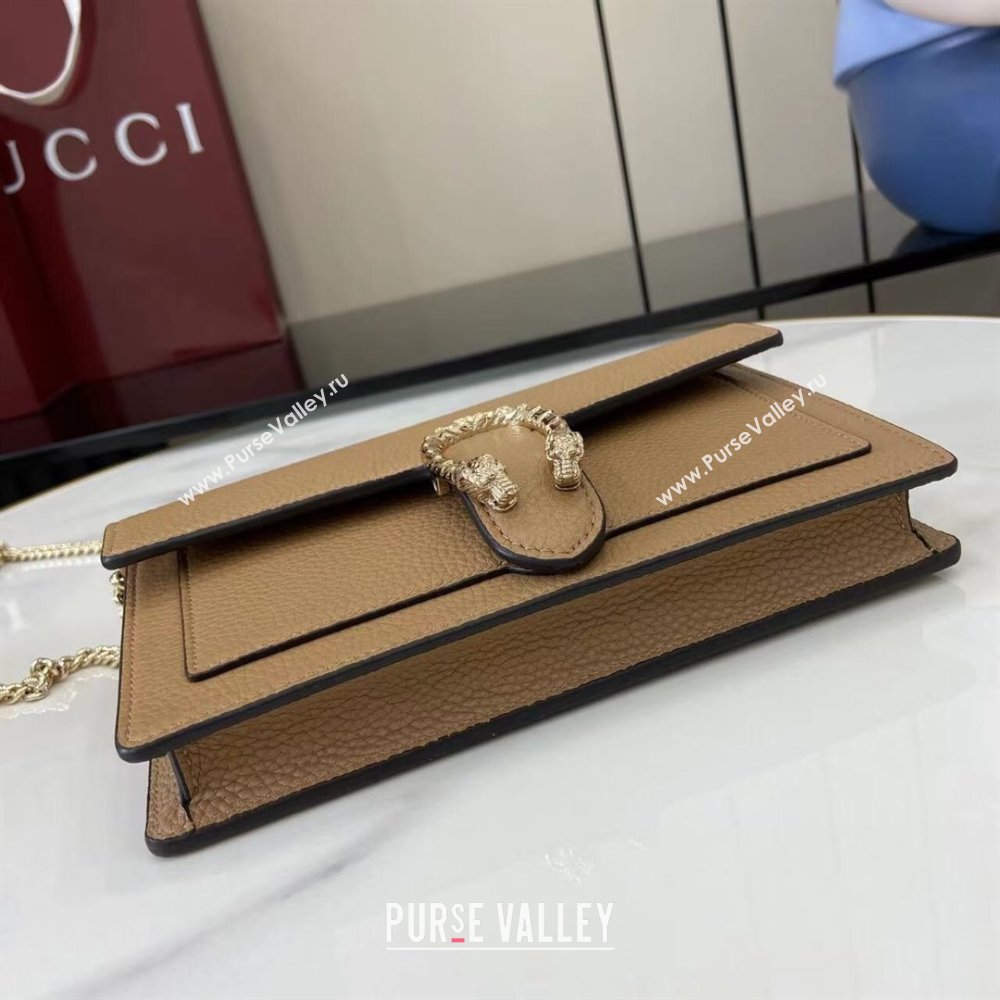 Gucci Dionysus wallet on chain in grainy leather Beige 2025 837373 (XLU-250807083)