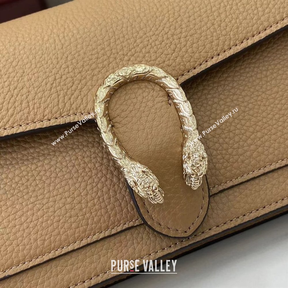 Gucci Dionysus wallet on chain in grainy leather Beige 2025 837373 (XLU-250807083)