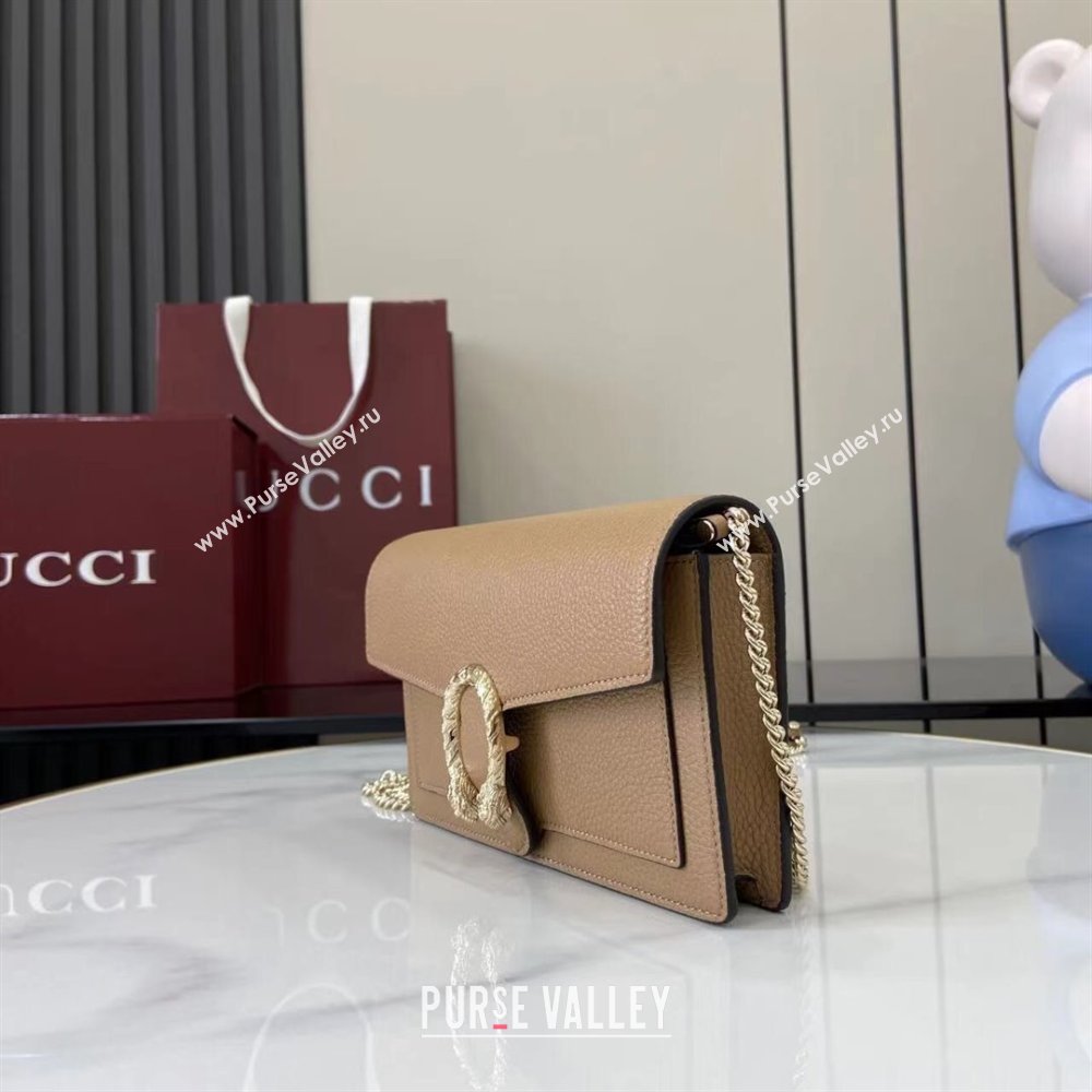 Gucci Dionysus wallet on chain in grainy leather Beige 2025 837373 (XLU-250807083)