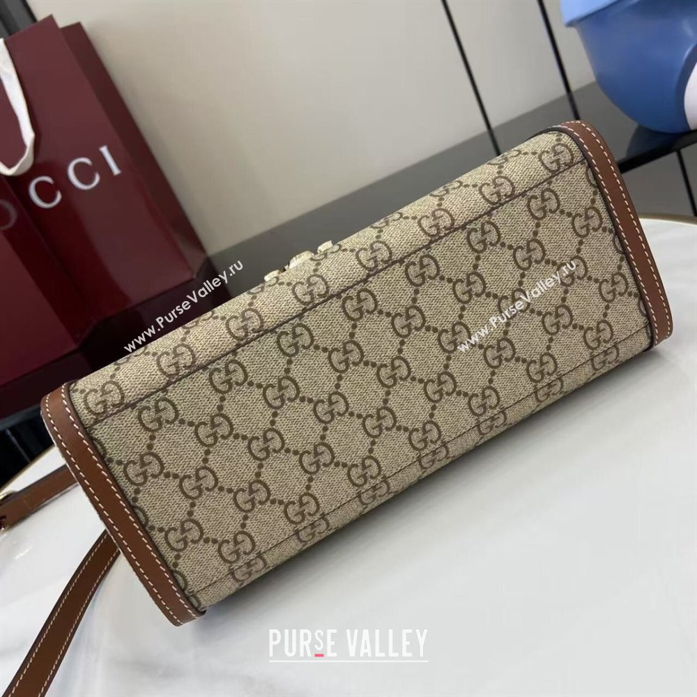 Gucci Padlock GG Canvas medium top handle bag Brown 2025 838998 (XLU-250930043)