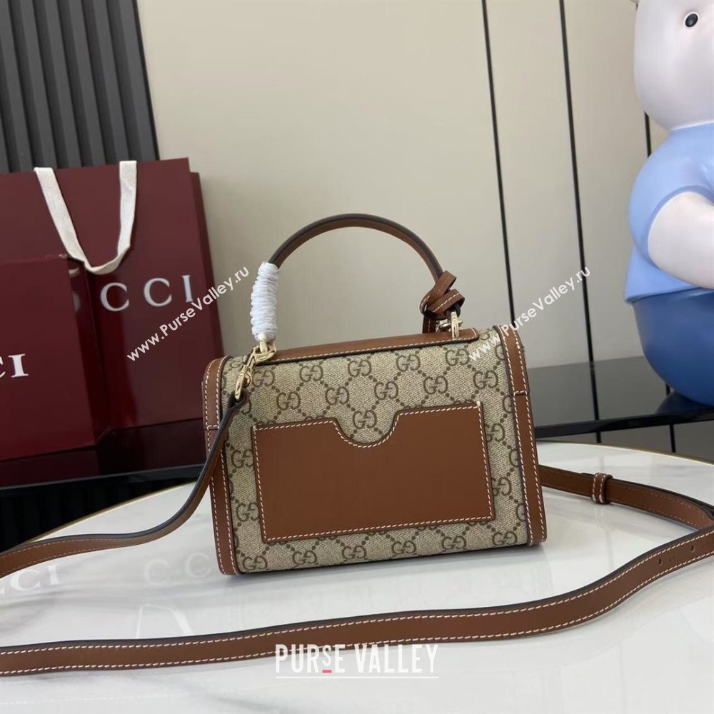 Gucci Padlock GG Canvas small top handle bag Beige/Brown 2025 838999 (XLU-250930040)