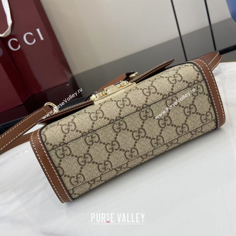 Gucci Padlock GG Canvas small top handle bag Beige/Brown 2025 838999 (XLU-250930040)