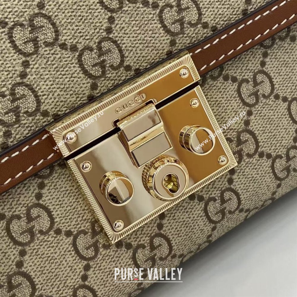 Gucci Padlock GG Canvas small top handle bag Beige/Brown 2025 838999 (XLU-250930040)